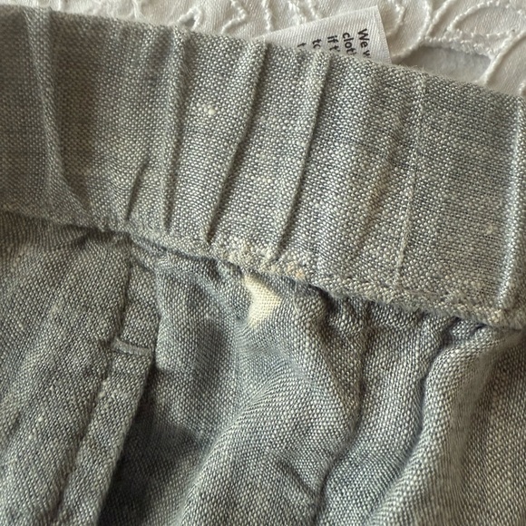 Eileen Fisher ladies linen pants XS/TP good condition elastic waist, bluish gray - Picture 9 of 10